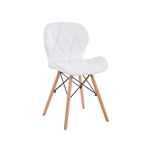 SILLA BLANCA AVIADOR MARIPOSA RADAR PATAS DE MADERA - 1