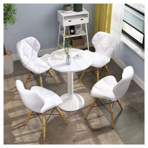 SILLA BLANCA AVIADOR MARIPOSA RADAR PATAS DE MADERA - 6