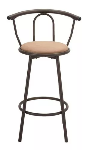 SILLA BAR ALTA GIRATORIA 360° / ELEGANTE/ MODERNA/ RESISTENT COLOR CAFE - 1