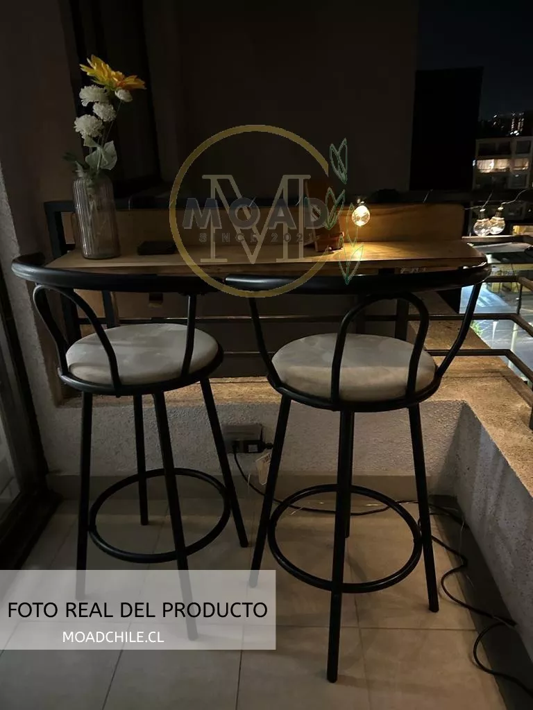 SILLA MG BEIGE BAR GIRATORIA - 5