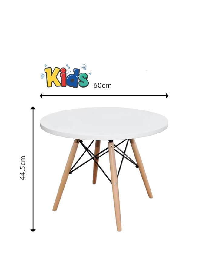 SET COMEDOR KIDS MESA Y 2 BUTACAS- BLANCO - 3