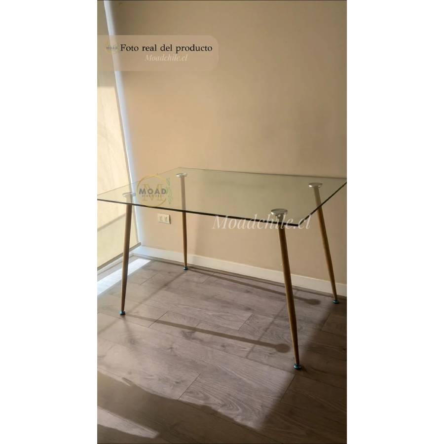 MESA COMEDOR MOAD25528 MINIMALISTA 120CM ALUMINIO - 2