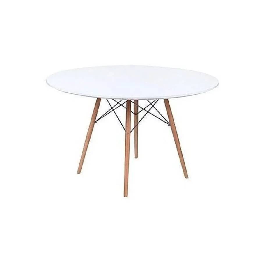 MESA COMEDOR MOAD23489 ROUND 100CM BLANCO MADERA - 1