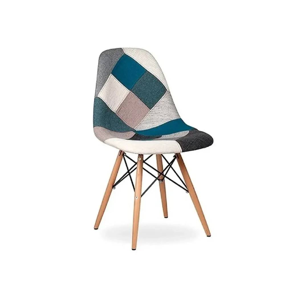 SILLA PATCHWORK AZUL EAMES - 1