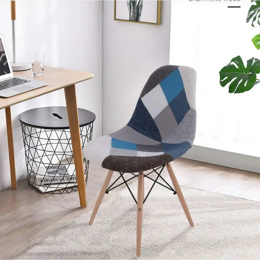 SILLA PATCHWORK AZUL EAMES - 2