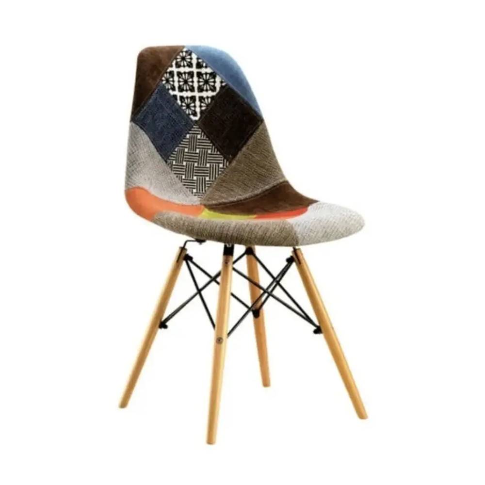 SILLA PATCHWORK MULTICOLOR EAMES NARANJA - 3