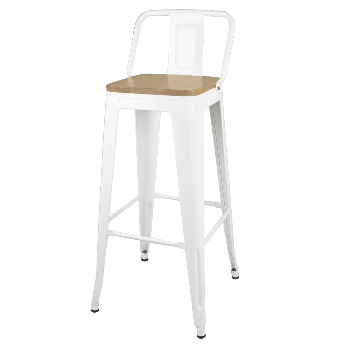 TABURETE TOLIX MADERA (66CM) BLANCO - 1