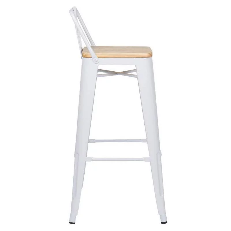TABURETE TOLIX MADERA CLARA (77CM) - 2
