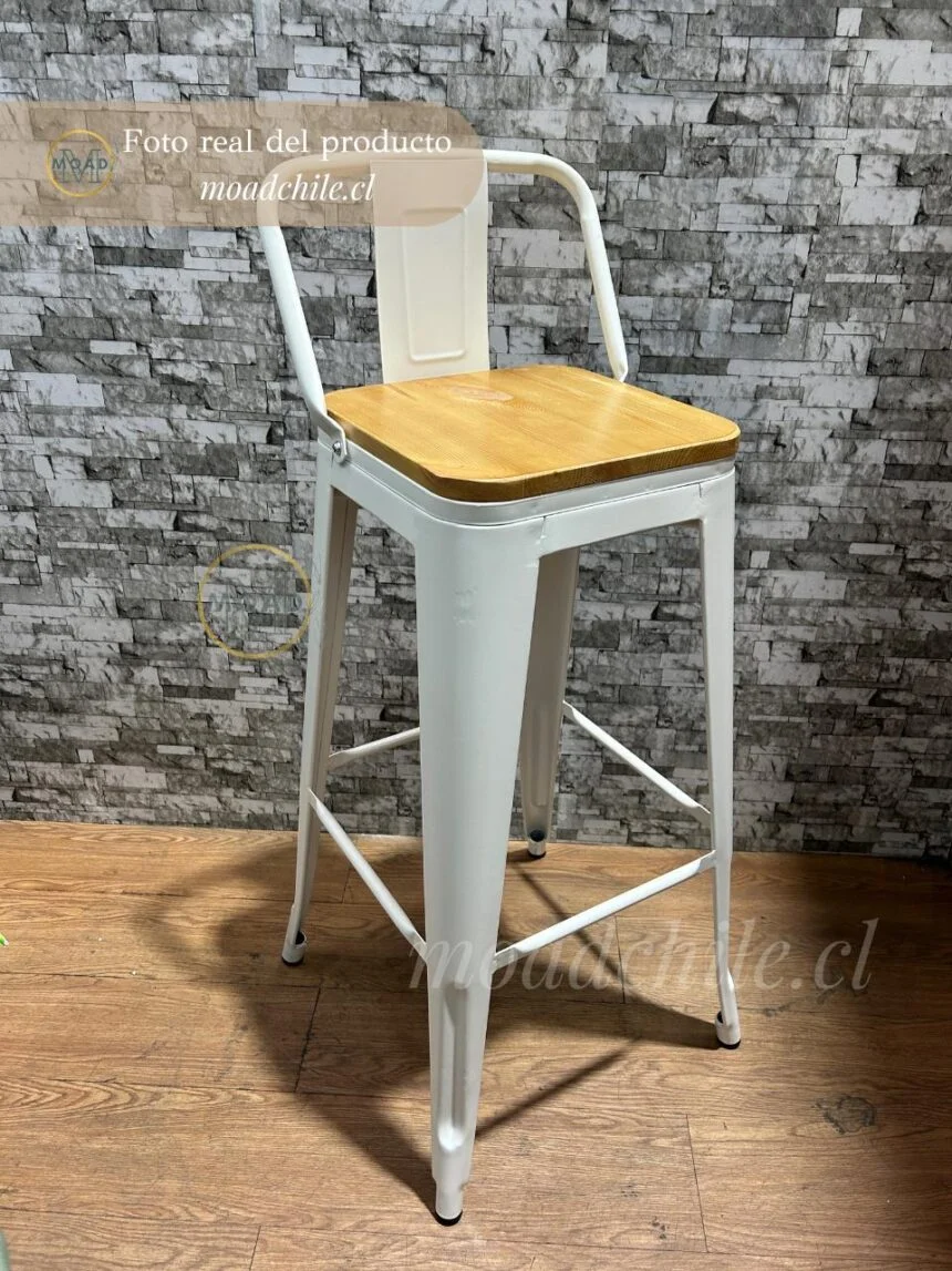 TABURETE TOLIX MADERA CLARA (77CM) - 5