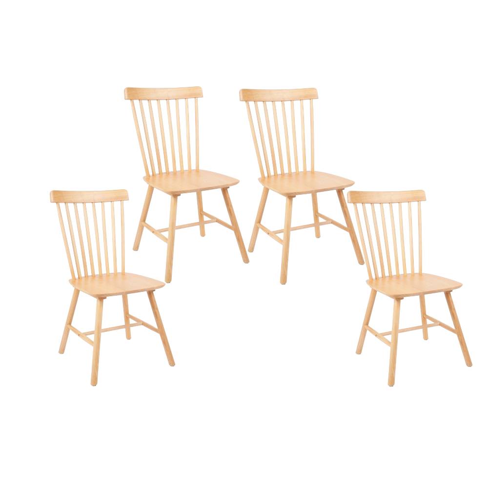 PACK 4 SILLAS WINDSOR MADERA NATURAL - 1