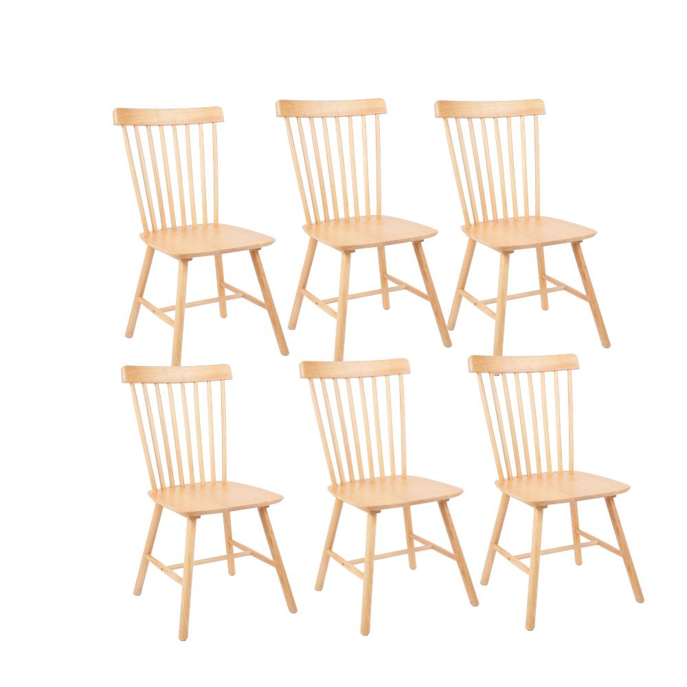 PACK 6 SILLAS WINDSOR MADERA NATURAL - 1