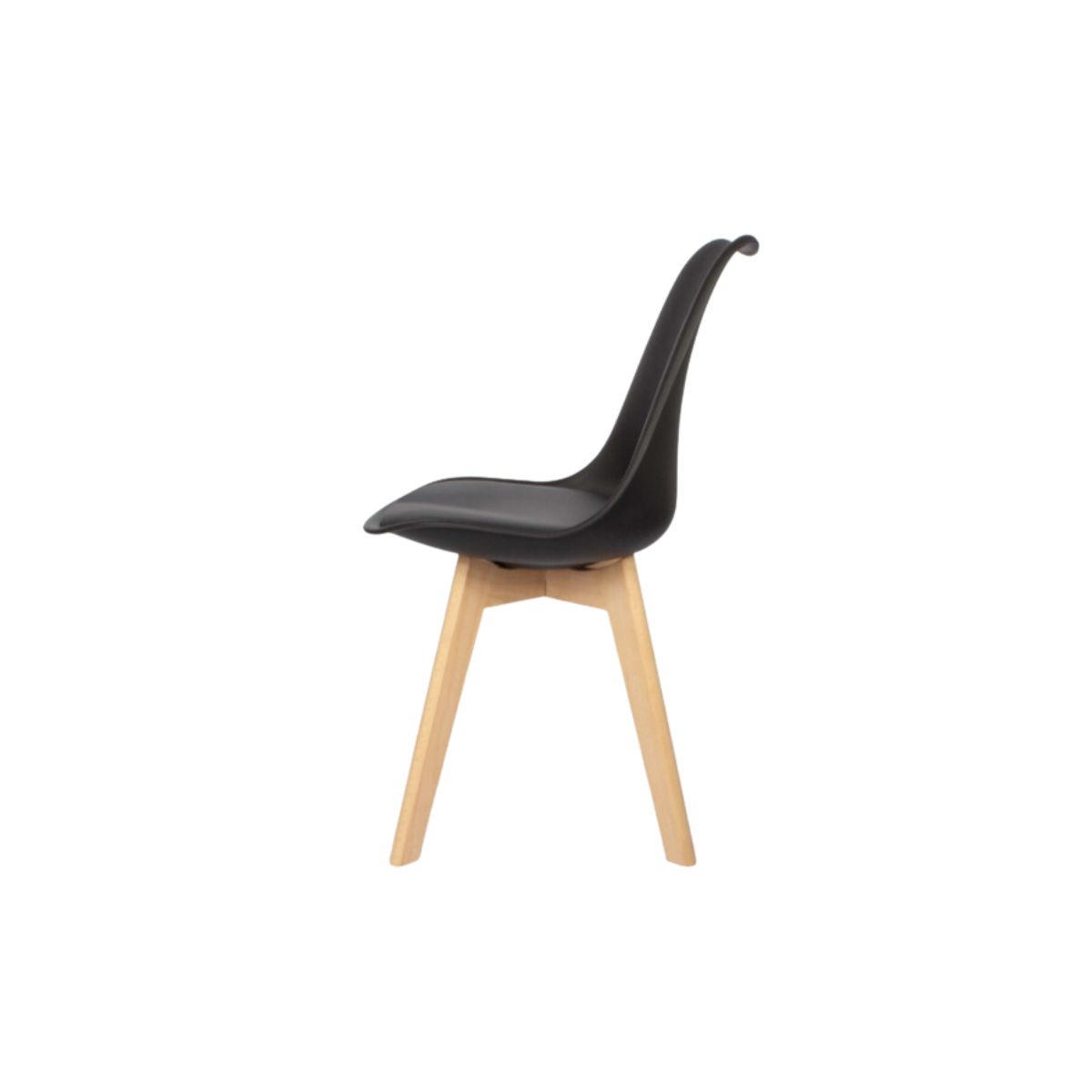 SILLA TULIP NEGRO ACOLCHADA - 5