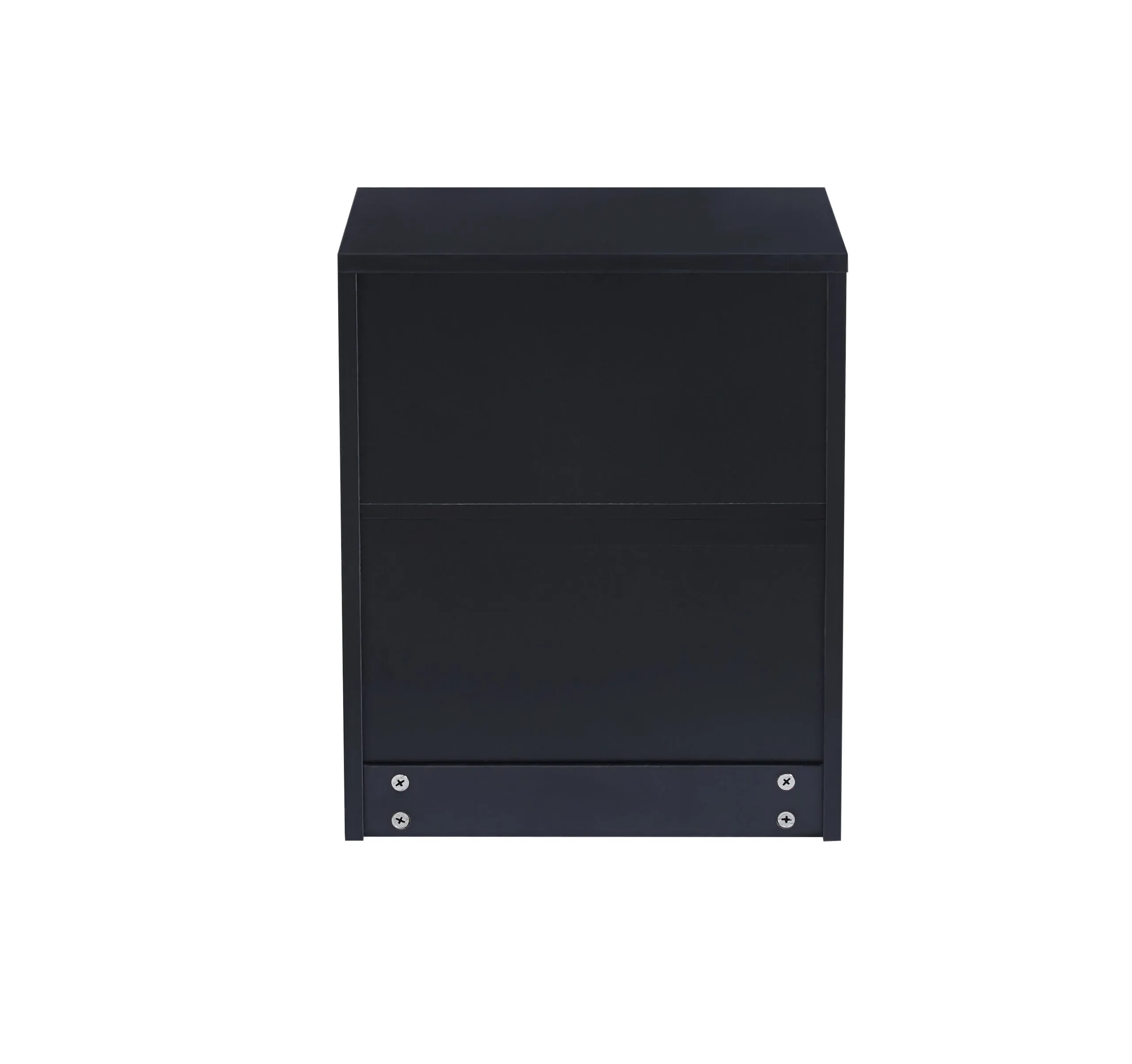 VELADOR MDF NEGRO CAJON DOBLE MINIMAL OSCURO - 5