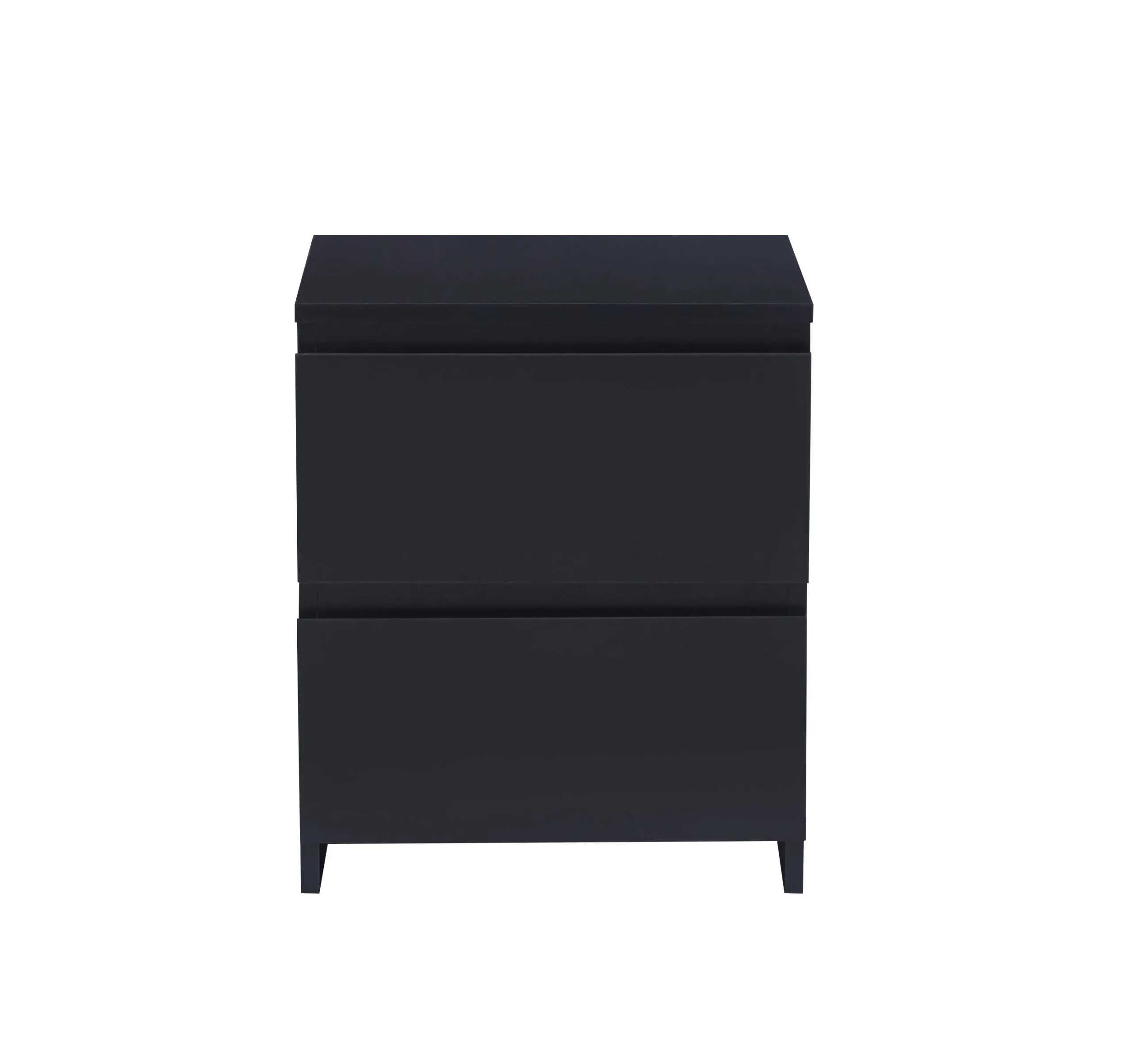 VELADOR MDF NEGRO CAJON DOBLE MINIMAL OSCURO - 6