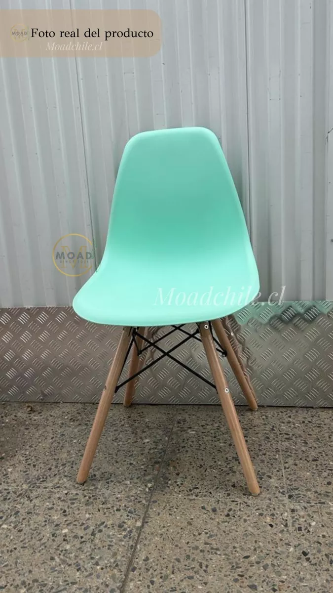 JUEGO DE COMEDOR EAMES ROUND 4P MENTA - 3