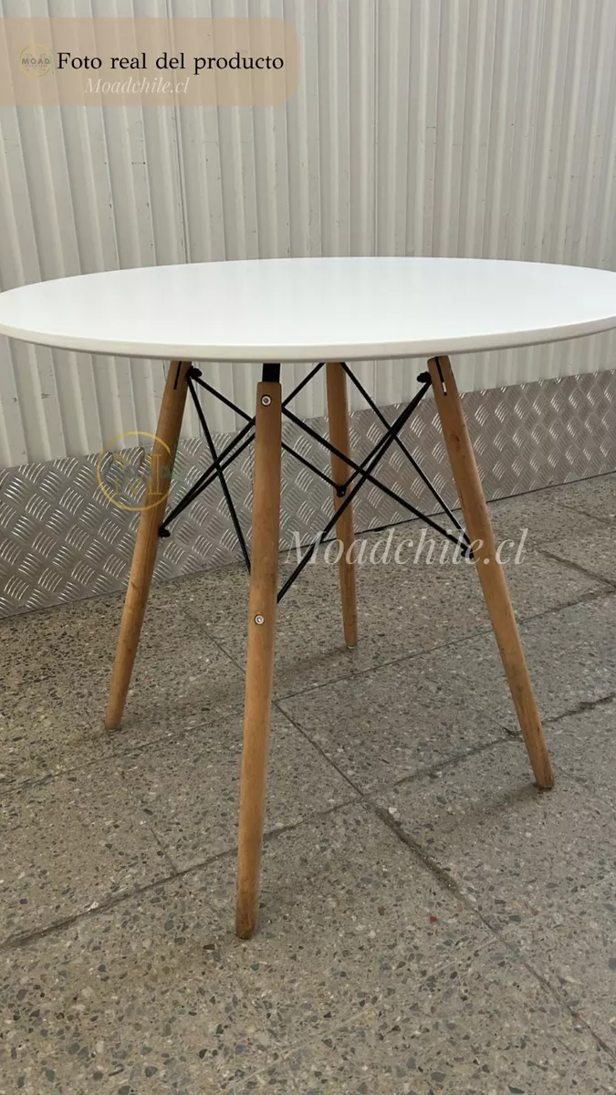 JUEGO DE COMEDOR EAMES ROUND 4P NEGRO - 3