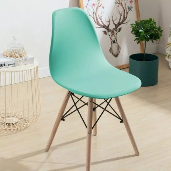 JUEGO DE COMEDOR EAMES DELUXE 4P MENTA - 2