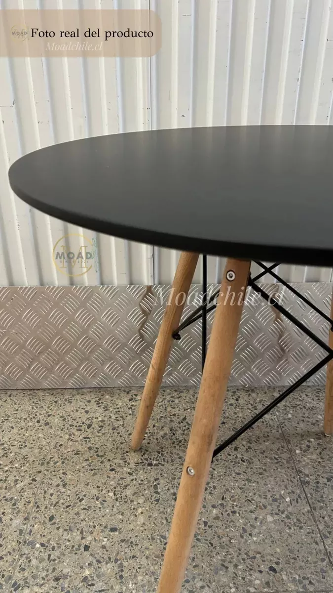 JUEGO DE COMEDOR EAMES DELUXE 4P NEGRO - 4