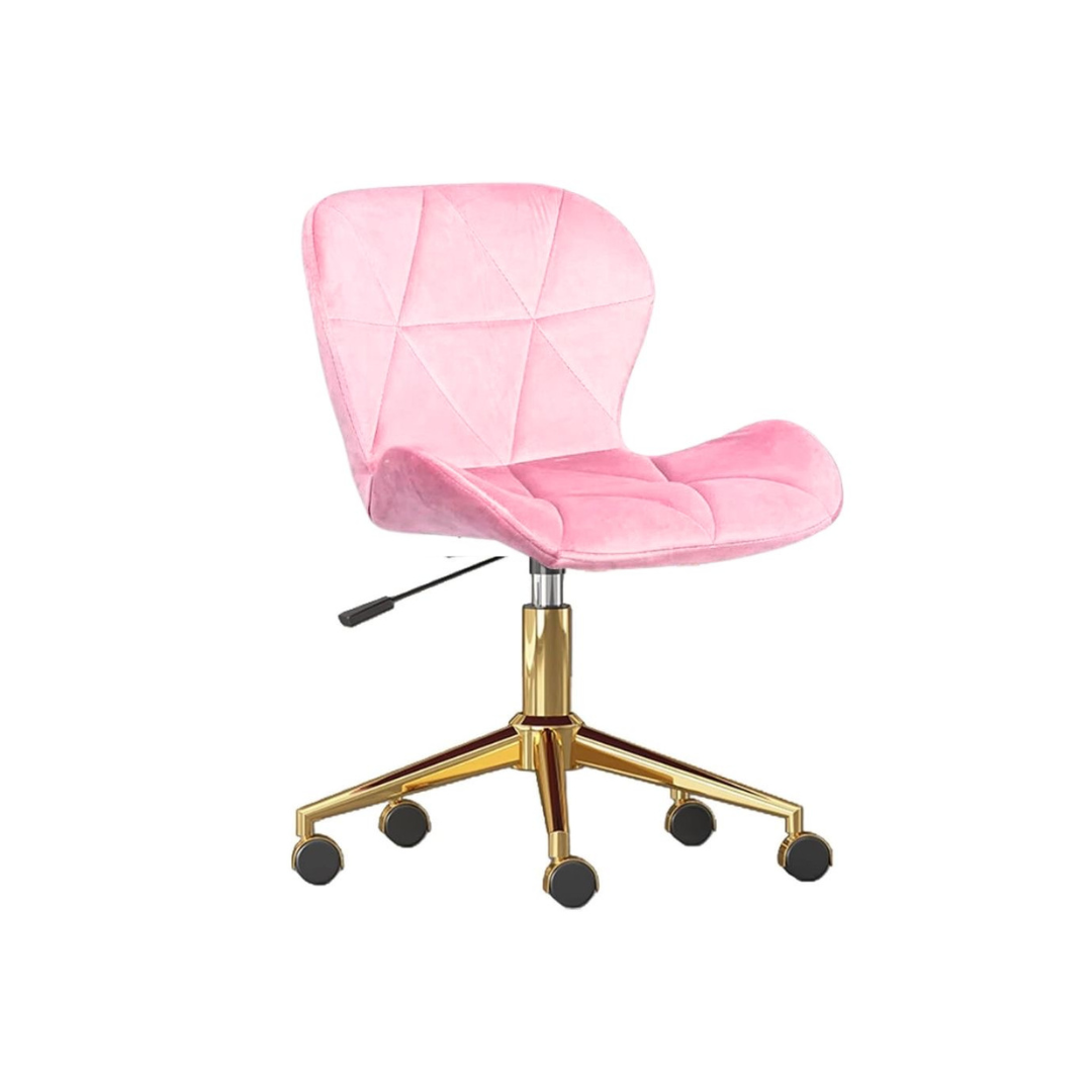 SILLA ESCRITORIO MARIPOSA GOLD ROSA - 1