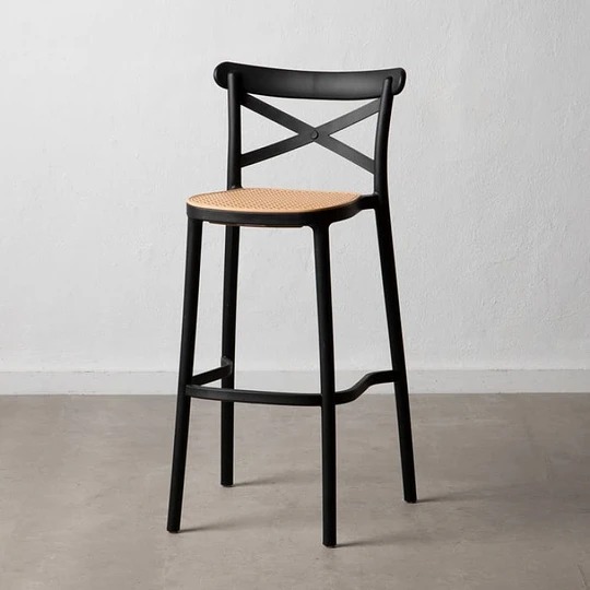 PACK 4 SILLAS DE BAR ARIZONA 75CM NEGRO - 7