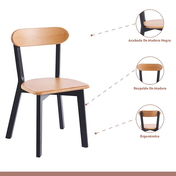 SILLA FRESNO DE MADERA - 4