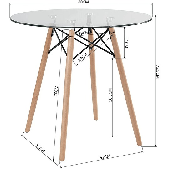 COMEDOR BARCELONA LINO PARIS 80CM - 3