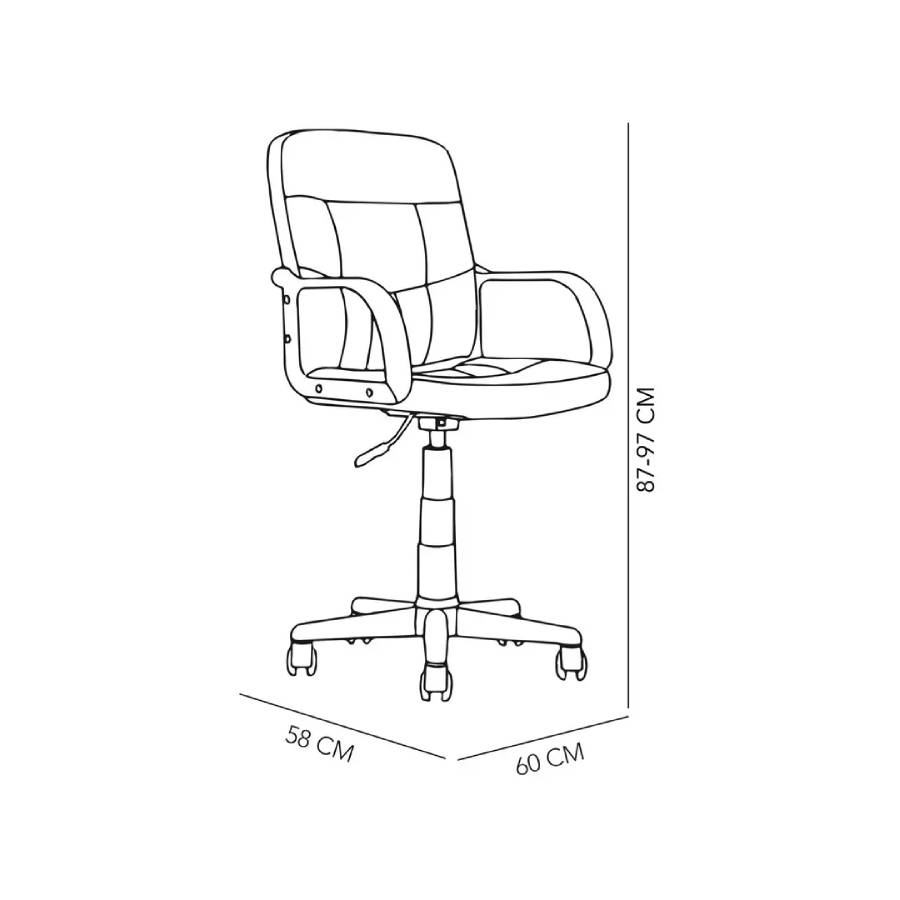 SILLA DE ESCRITORIO EJECUTIVA 6104 NEGRO - 3
