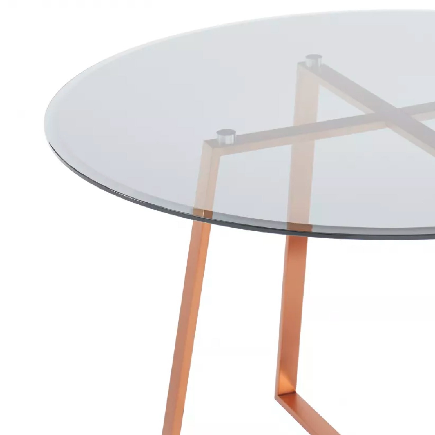 MESA DE CENTRO PARA LIVING DE VIDRIO Y METAL 80CM - 3
