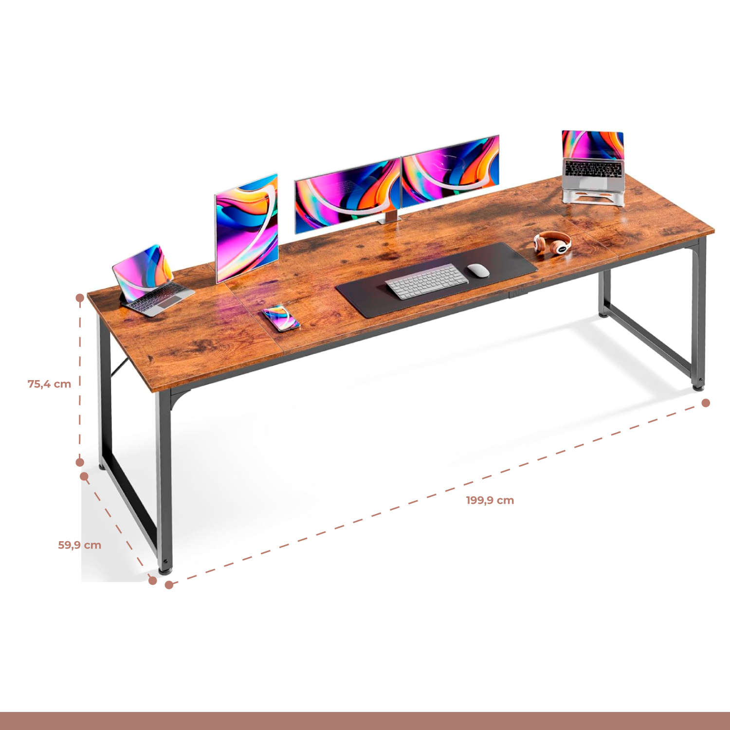 ESCRITORIO GAMER XL 200CM - 8