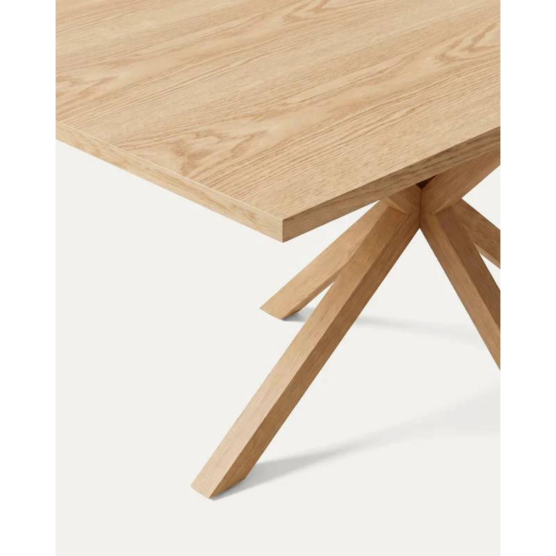 MESA DE COMEDOR ARGO 140X90 CM ESTILO NORDICO MODERNO CON CUBIERTA ENCHAPADA - 2