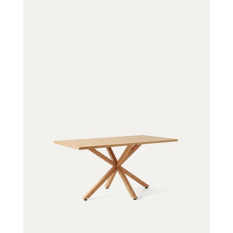MESA DE COMEDOR ARGO 140X90 CM ESTILO NORDICO MODERNO CON CUBIERTA ENCHAPADA - 5
