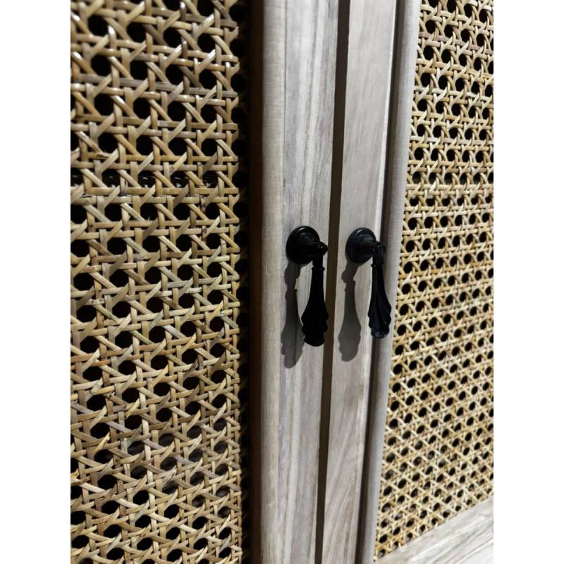 ARRIMO RATTAN DE DOS PUERTAS CON GAVETAS - 4