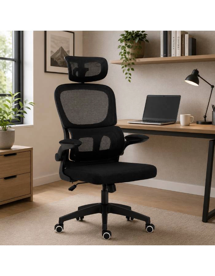 SILLA DE ESCRITORIO ERGONOMICA BLACK - 5