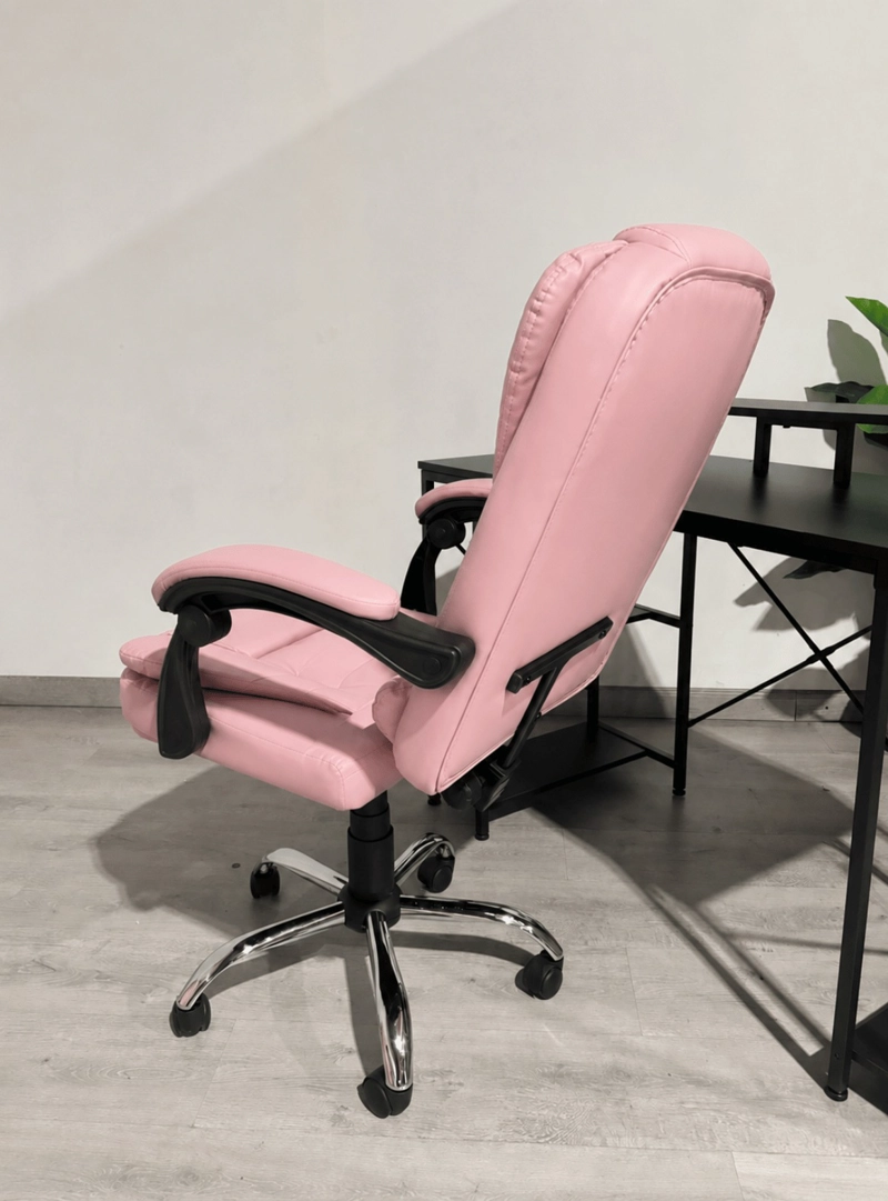SILLA DE ESCRITORIO GAMER ECOCUERO PINK REX - 5