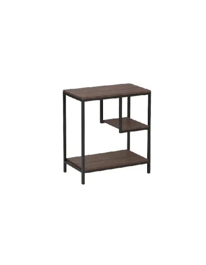 MESA AUXILIAR INDUSTRIAL 3 NIVELES CON REPISAS MDF Y METAL 60X40 CM - 1