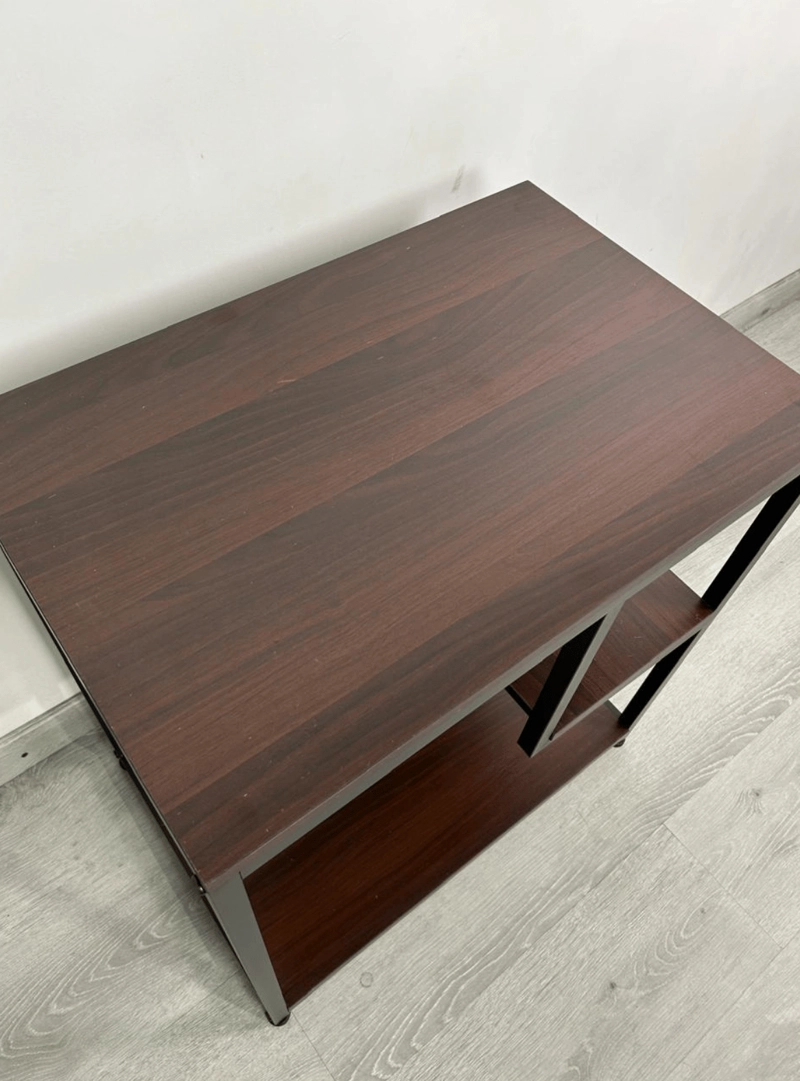 MESA AUXILIAR INDUSTRIAL 3 NIVELES CON REPISAS MDF Y METAL 60X40 CM - 7