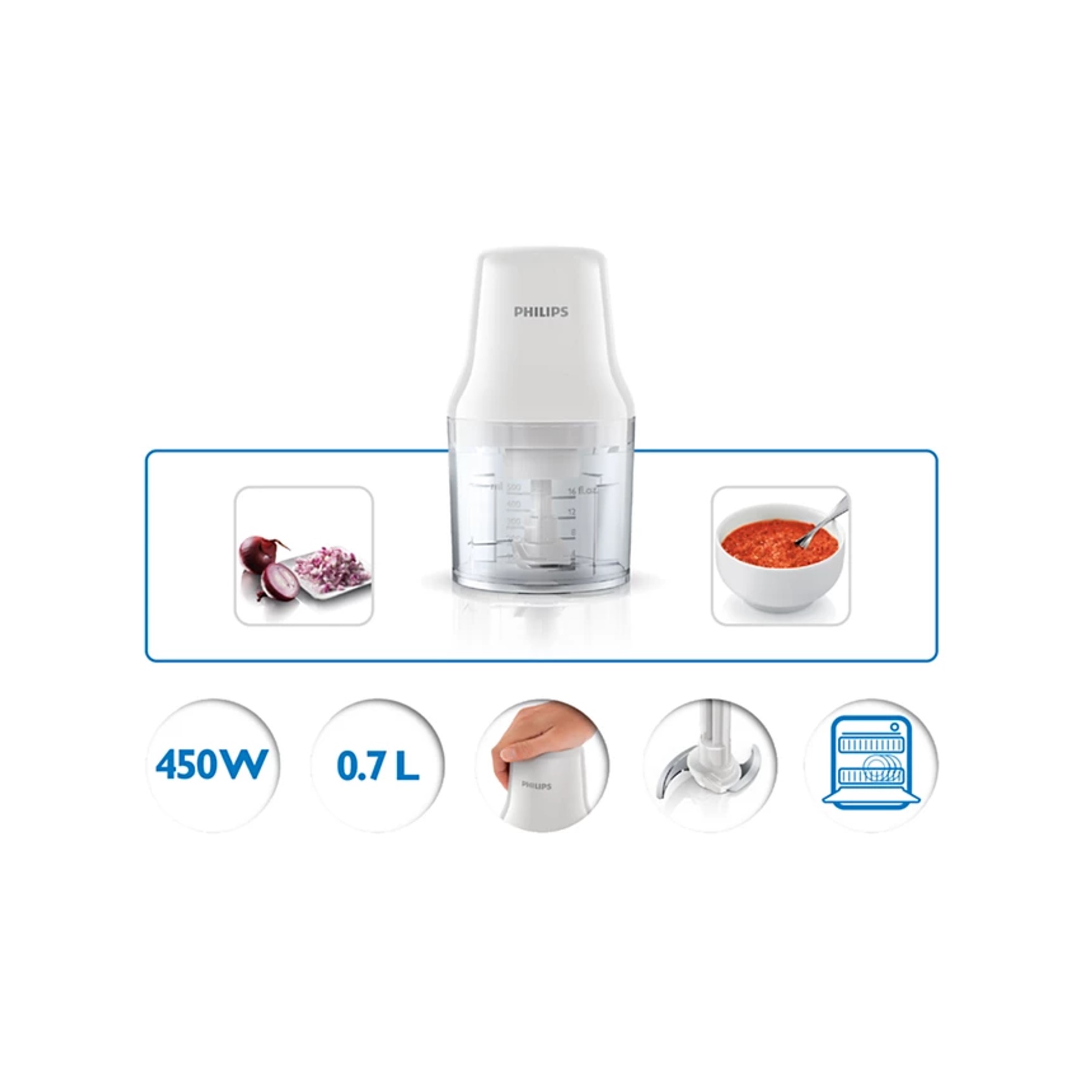 PICADORA DE ALIMENTOS PHILIPS 450W - 4