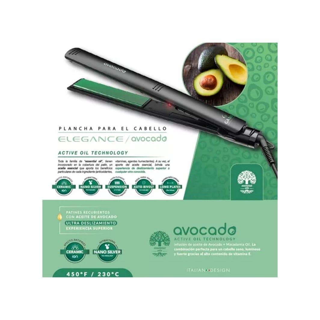 PLANCHA PARA EL CABELLO AVOCADO STD CERAMICA GAMA - 3