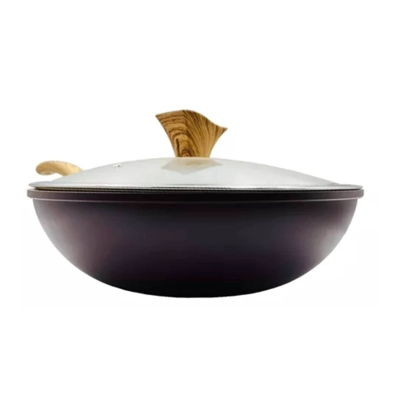WOK CON TAPA OAK STONE 30CM ANTIADHERENTE - 1