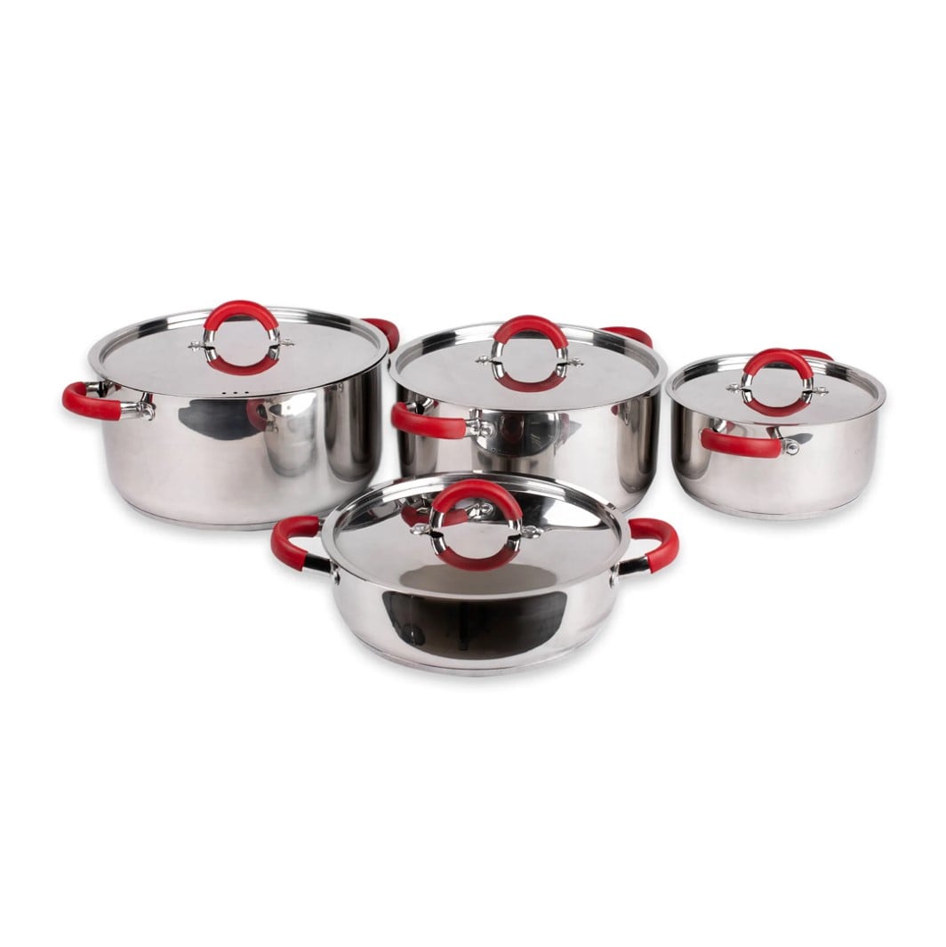 BATERIA DE COCINA  8 PIEZAS ACERO INOXIDABLE ARTE ANDINO - 1