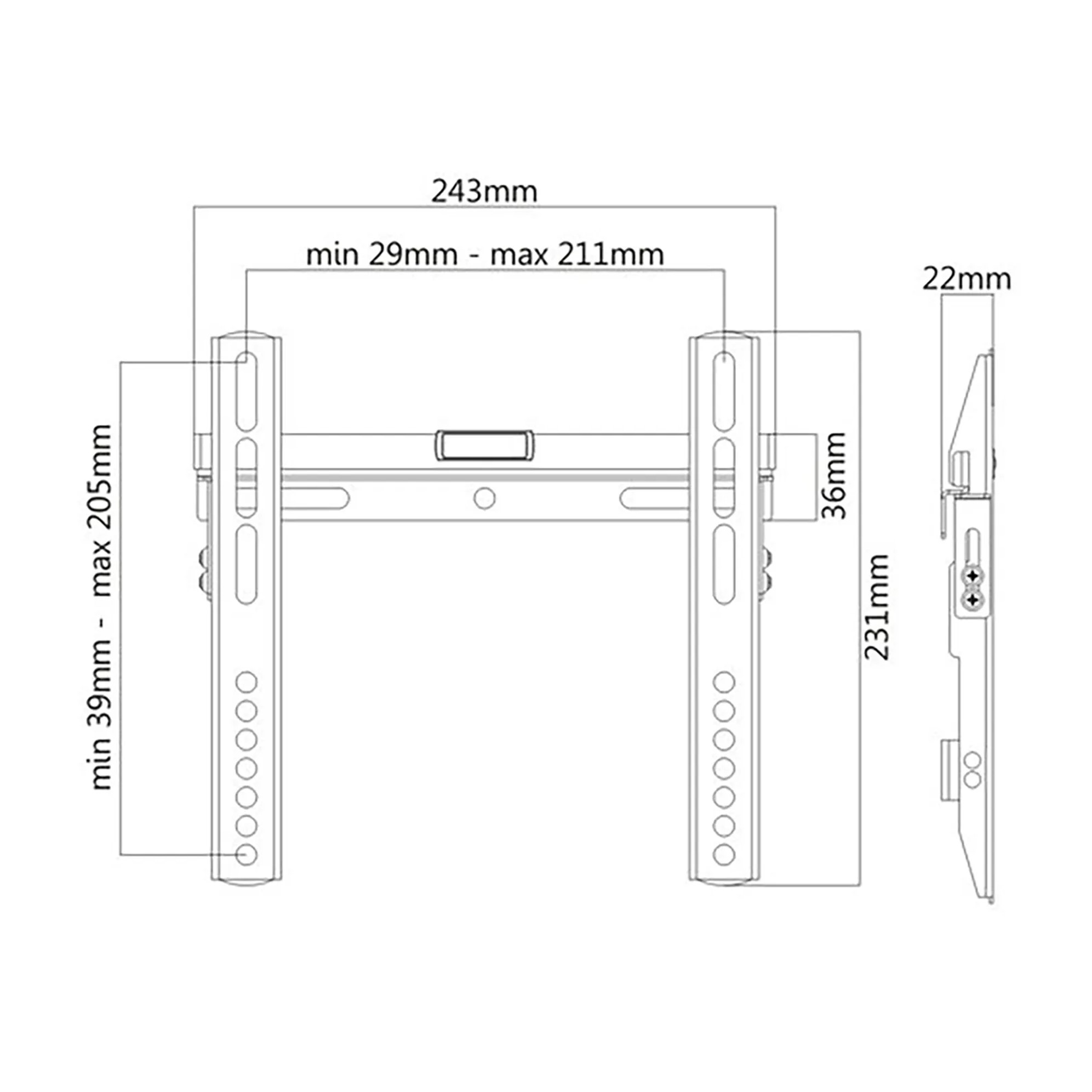 SOPORTE UNIVERSAL FIJO PARA TV LCD LED DE 23 A 42 PULGADAS - 2