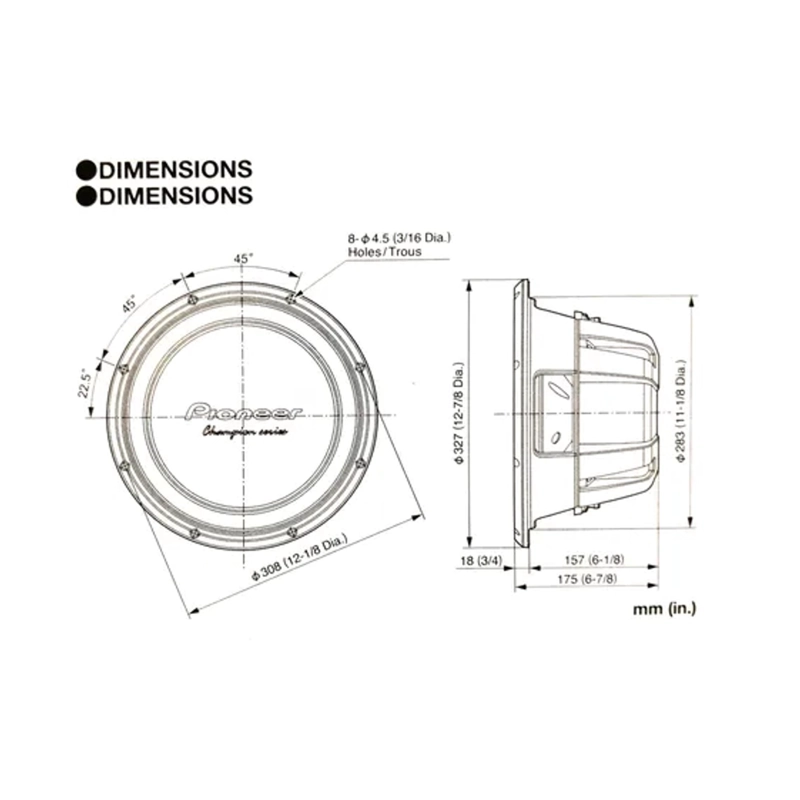 SUBWOOFER PIONEER DE 12 PULGADAS PARA AUTO - 2