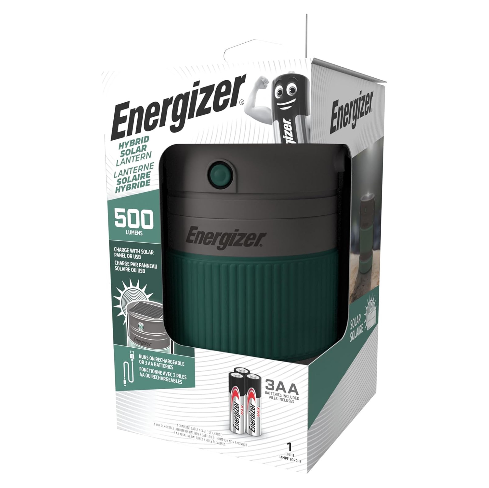 FOCO LINTERNA 500 LUMENES SOLAR HIBRIDA ENERGIZER - 3
