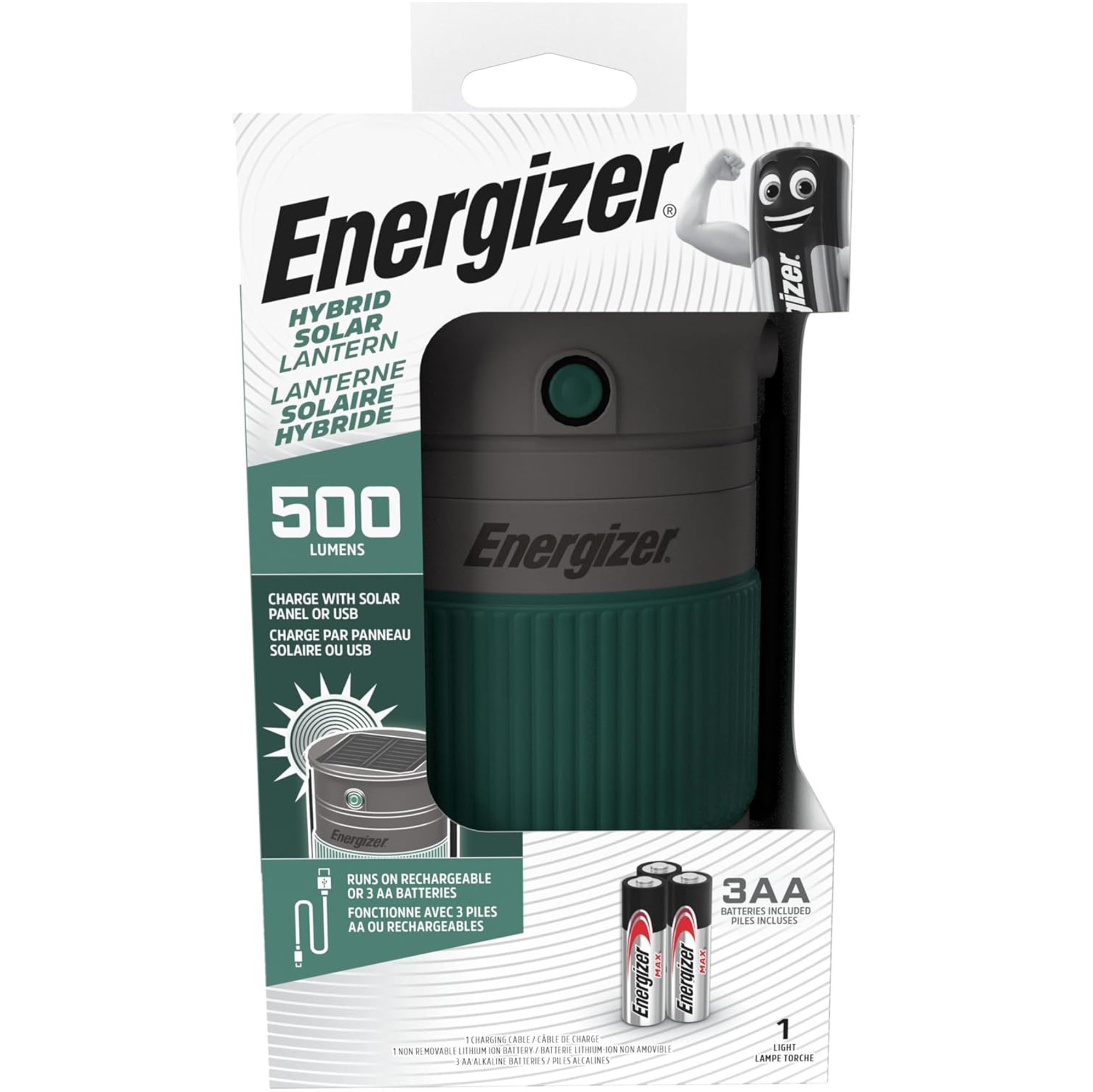 FOCO LINTERNA 500 LUMENES SOLAR HIBRIDA ENERGIZER - 5