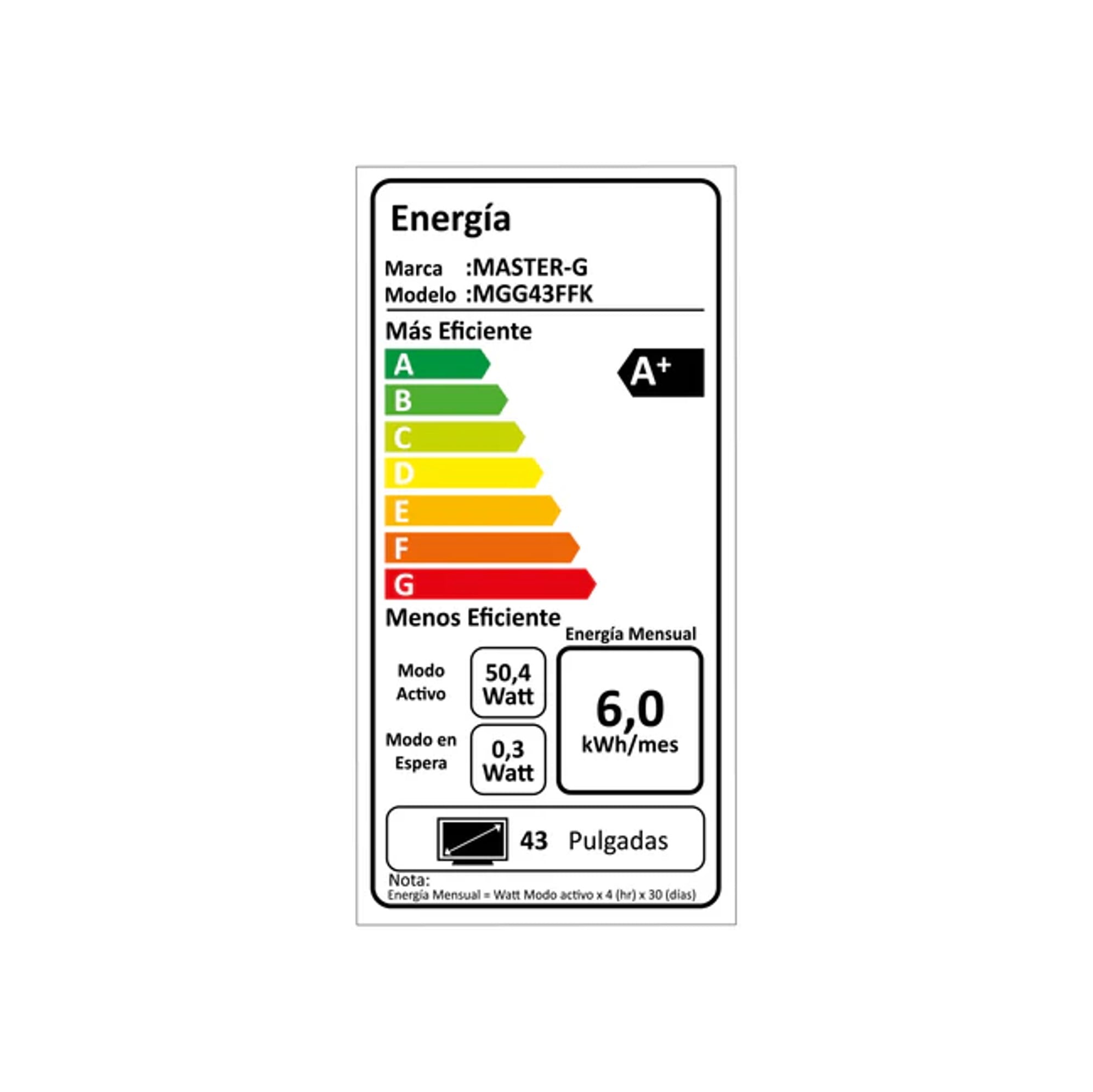 TELEVISOR SMARTV 43 PULGADAS  MASTER G - 3