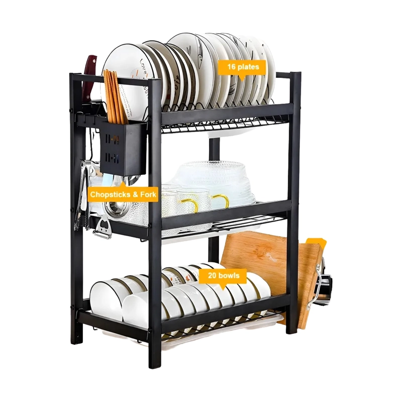 ESTANTE ORGANIZADOR 3 NIVELES SECAPLATOS ORGANIZADOR DE COCINA - 3