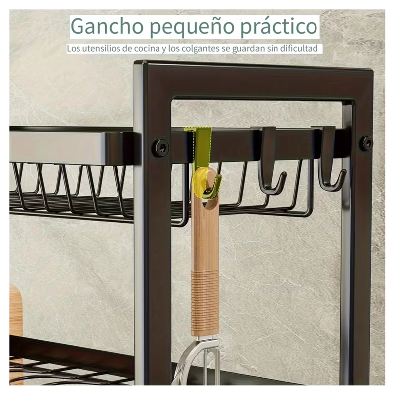 ESTANTE ORGANIZADOR 3 NIVELES SECAPLATOS ORGANIZADOR DE COCINA - 4