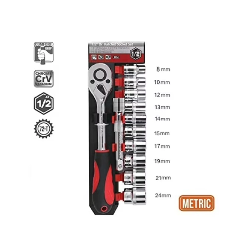 JUEGO DE DADOS 12 EN 1 CON LLAVE PROFESIONAL - 2