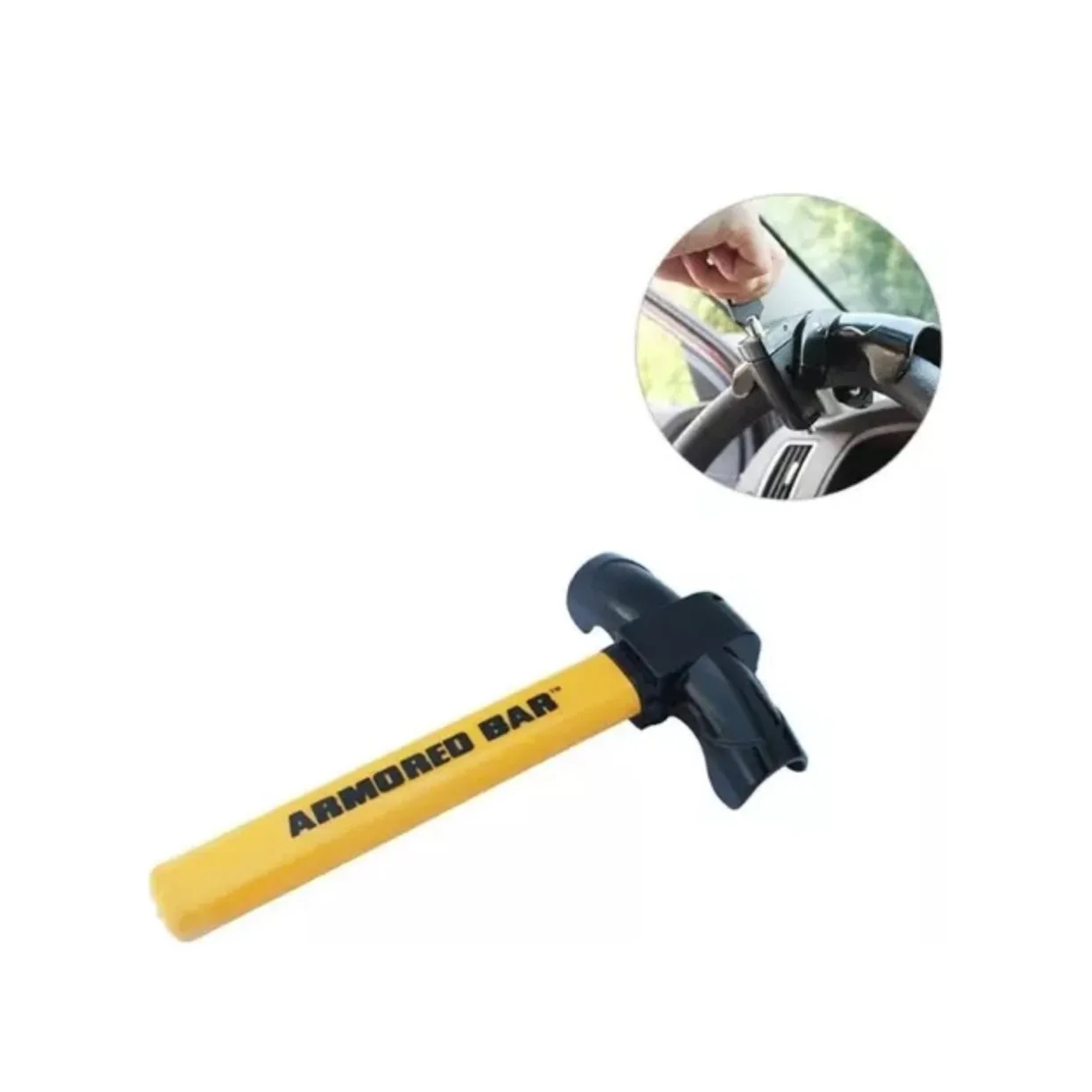 TRANCA VOLANTE PARA AUTO ANTIRROBO SEGURIDAD CON LLAVE - 2