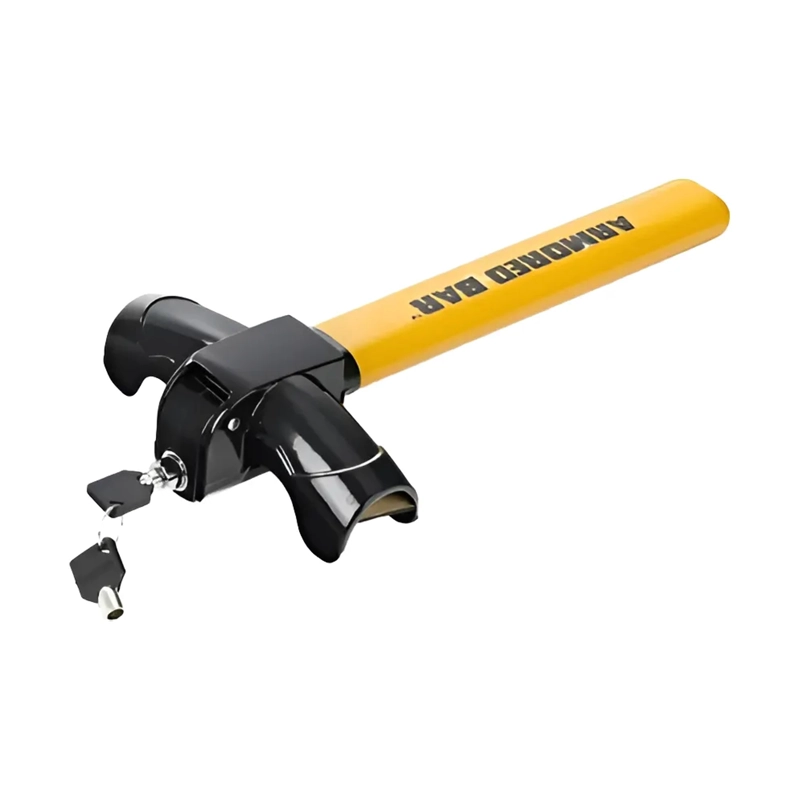 TRANCA VOLANTE PARA AUTO ANTIRROBO SEGURIDAD CON LLAVE - 5